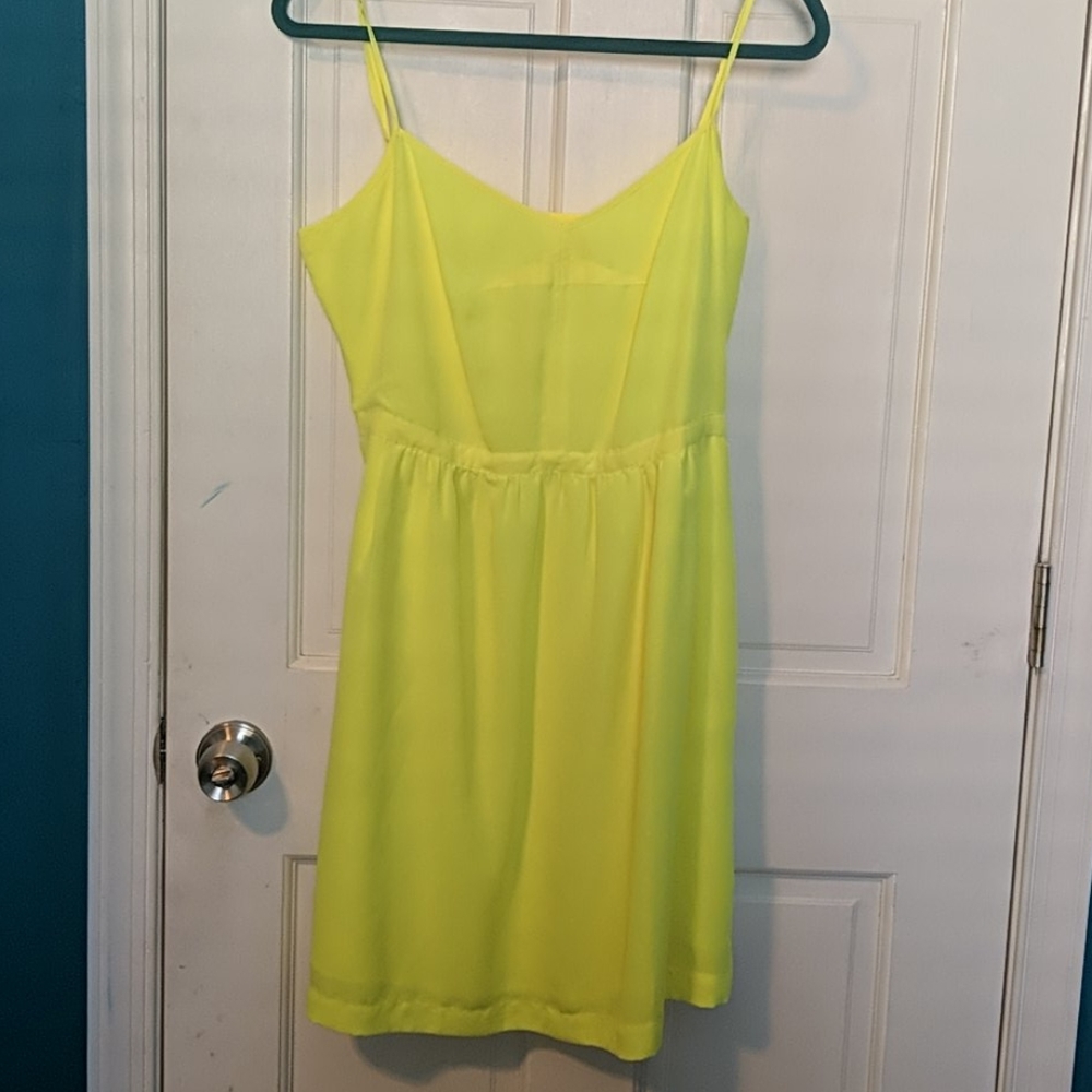 J. Crew Neon Yellow Mini Dress